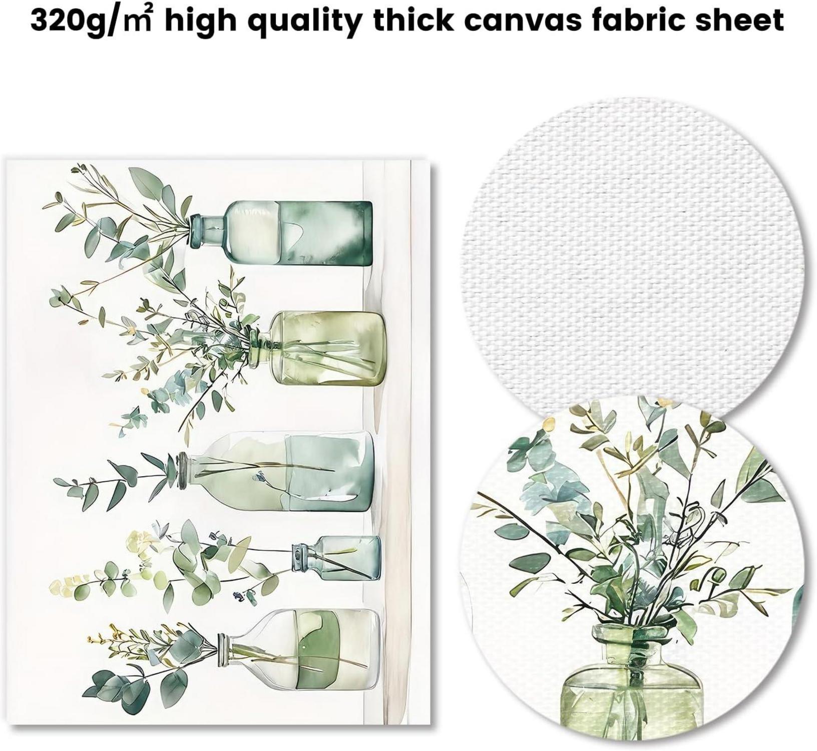 Badezimmer Wandbilder Flaschen Pflanzen Leinwand Kunst 30x40cm