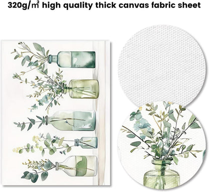 Badezimmer Wandbilder Flaschen Pflanzen Leinwand Kunst 30x40cm