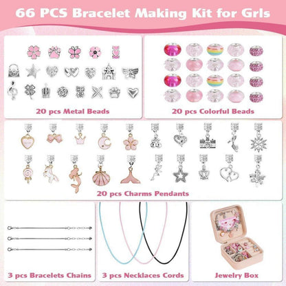 Bastelset Schmuck für Mädchen: Armbänder & Halsketten selber machen
