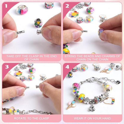 Bastelset Schmuck für Mädchen: Armbänder & Halsketten selber machen