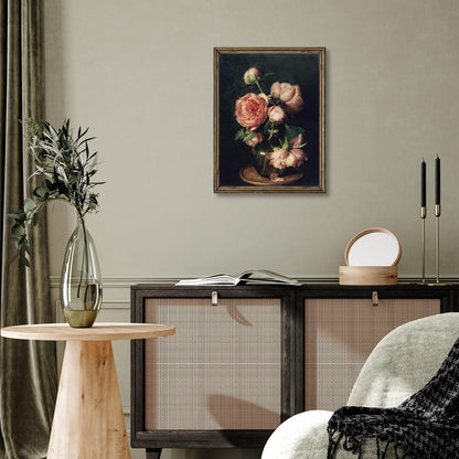 Pfingstrose Blumen Leinwand Wandkunst Poster 30x40cm