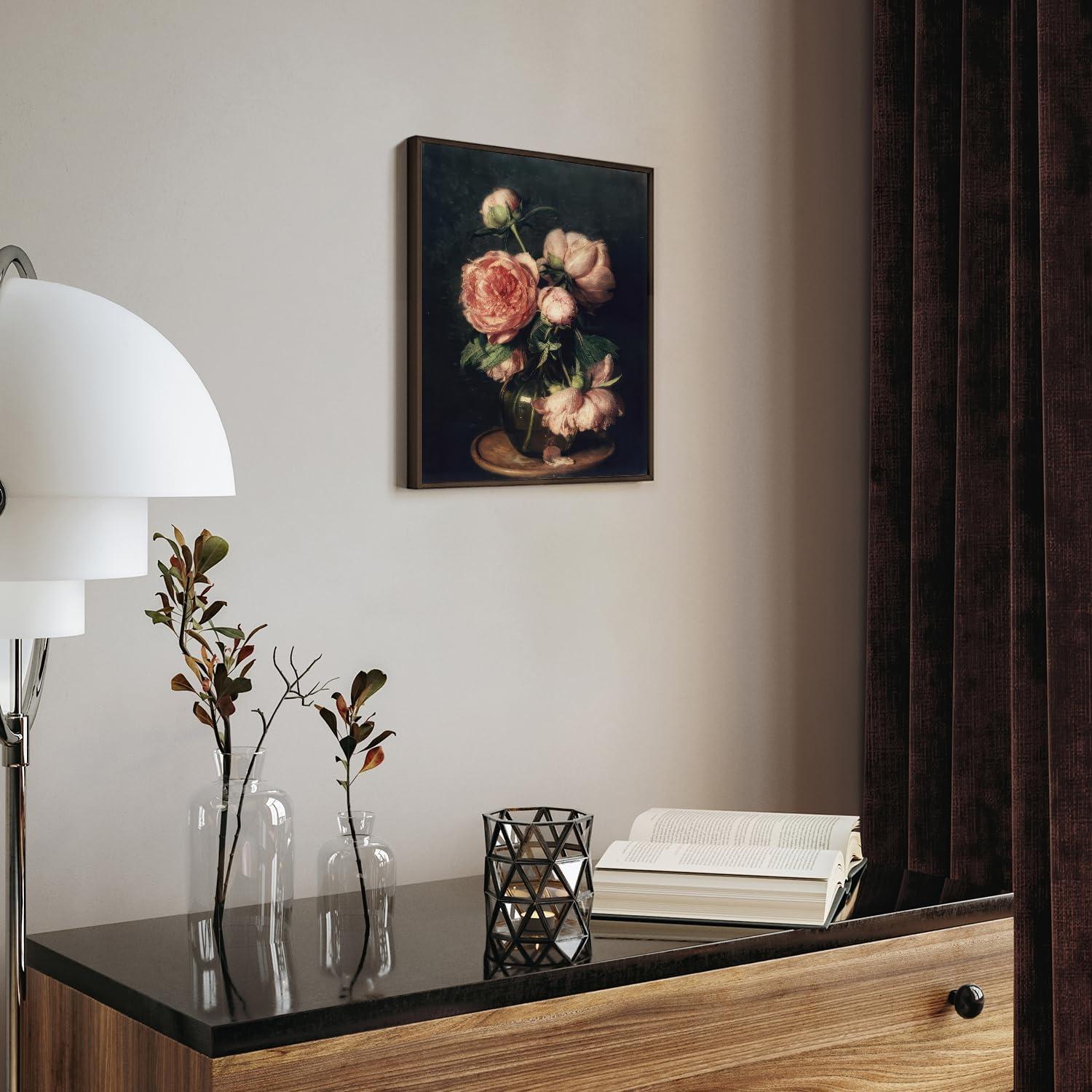 Pfingstrose Blumen Leinwand Poster Wandkunst 30x40 cm Ungerahmt