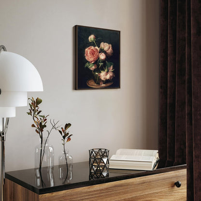 Pfingstrose Blumen Leinwand Poster Wandkunst 30x40 cm Ungerahmt