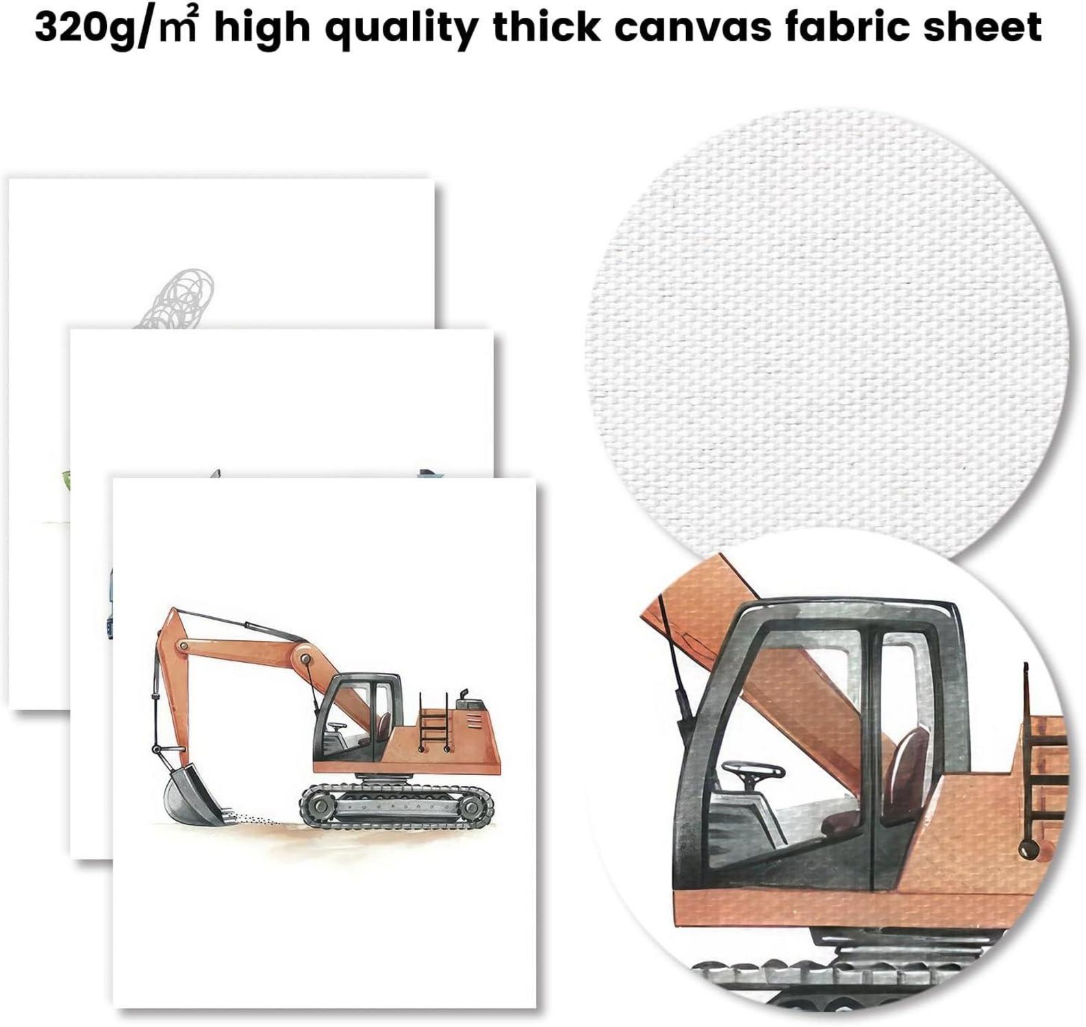 Bauauto Traktor Bagger Kran Poster Set 20x25 cm 6er Pack