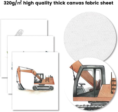 Bauauto Traktor Bagger Kran Poster Set 20x25 cm 6er Pack