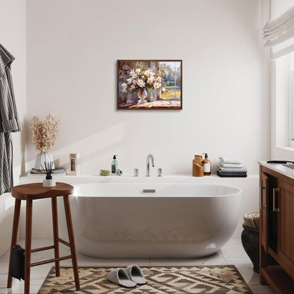 Dazzlewall Rustikale Blumen Leinwandbilder in Vase 30x40 cm Ungerahmt