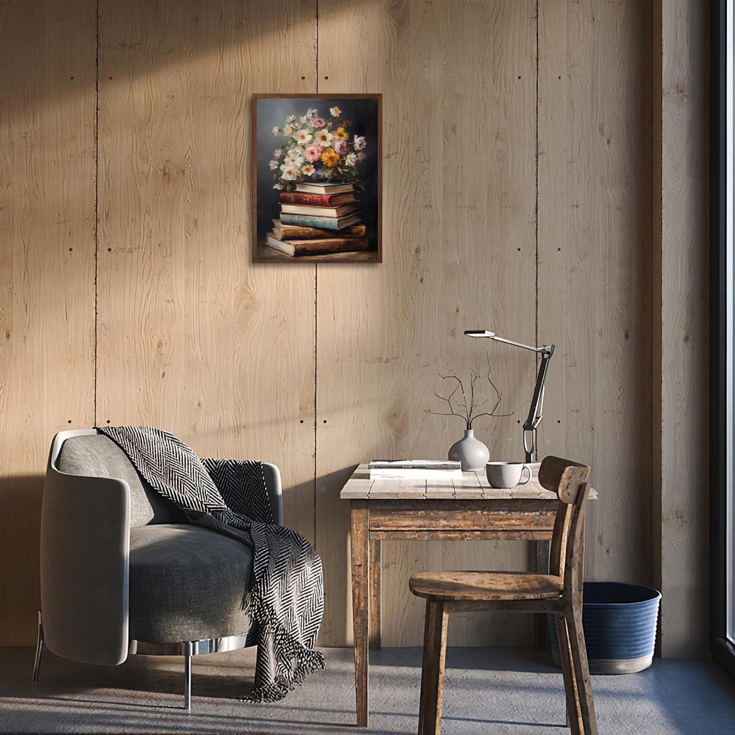 Vintage Blumen Wandbilder Dunkle Academia Dekoration 30x40