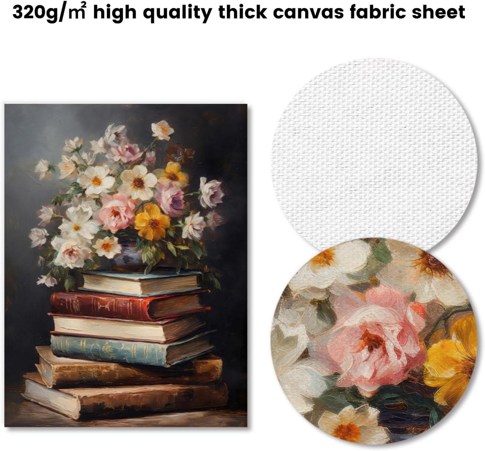 Vintage Blumen Wandbilder Moody Blumen Leinwand Poster Dark Academia