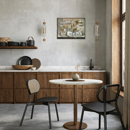 Rustikale Bauernhaus Küche Wandkunst Leinwand Poster 12x16 Zoll