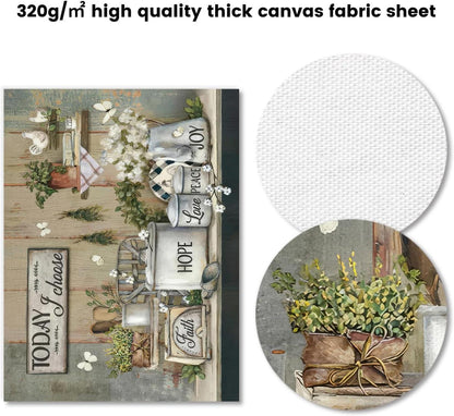 Rustikale Bauernhaus Küche Wandkunst Motivations-Leinwand Poster 30x40