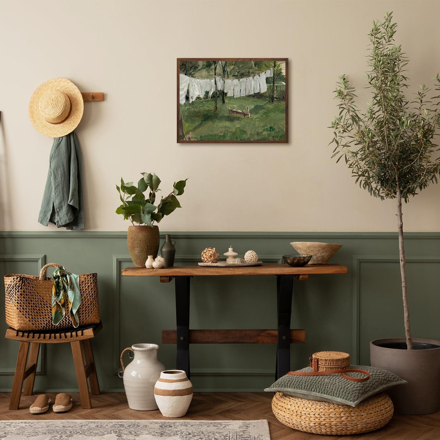 Französisches Land Vintage Leinwanddruck 30x40cm Ungerahmt