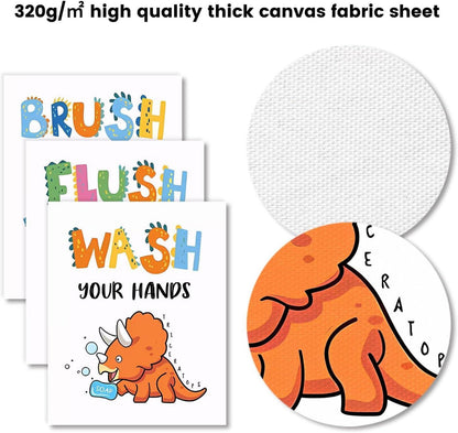 Dinosaurier Badezimmer Wand Poster Kinderzimmer Dekor 20×25cm 4er Set