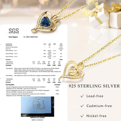 Silber Herz Halskette Damen 925 Sterling Silber Geschenk