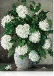 Vintage Blumen Leinwand Hortensien Gemälde 30×40 cm Ungerahmt