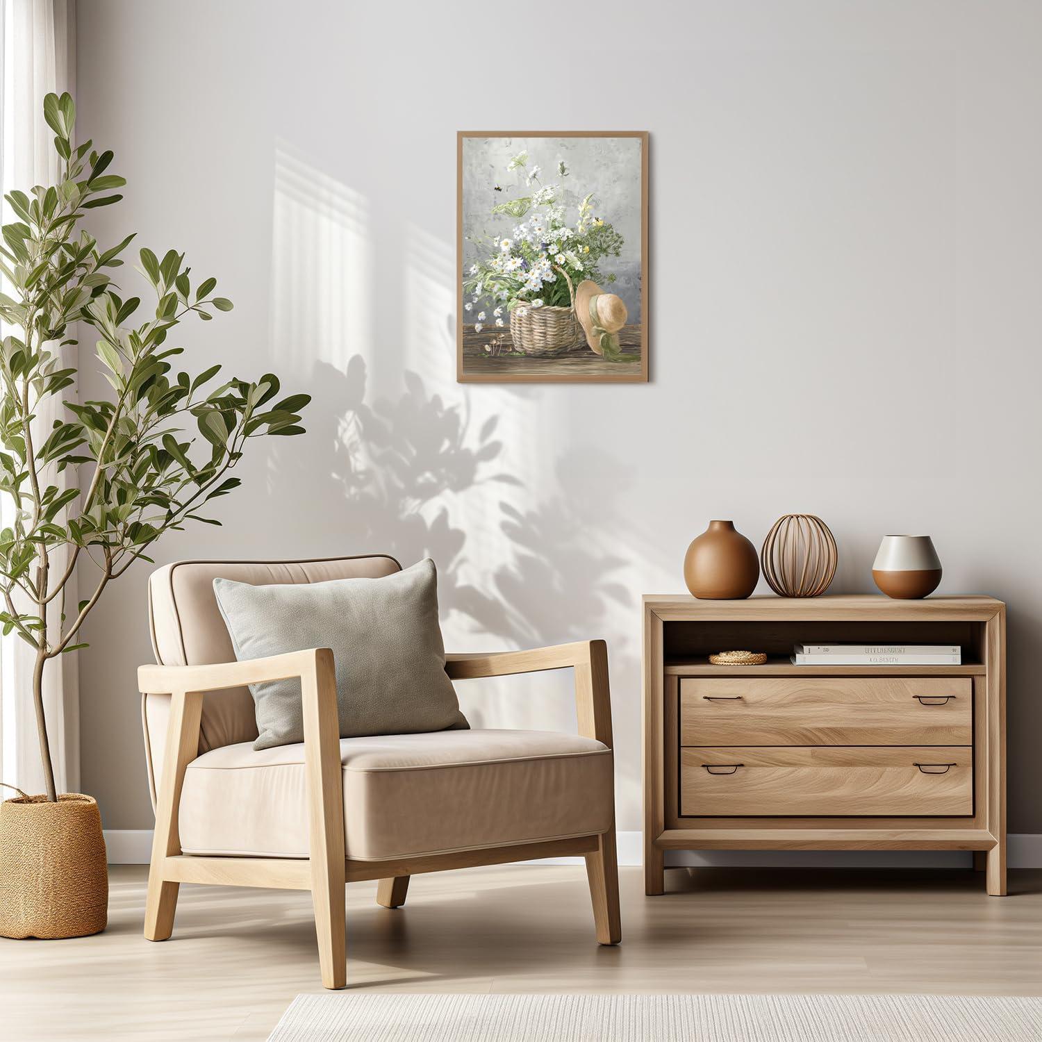 Gänseblümchen Leinwand Bilder Rustikale Blumen