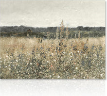 Vintage Wildblumen Landschaft Leinwandbild 30x40cm