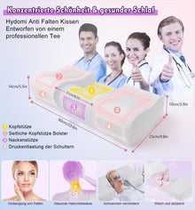 Anti Falten Kissen 2-in-1 Memory Foam Nackenstütze