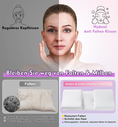 Orthopädisches Anti-Falten Kissen Memory Foam Nackenstütze 60*24.9*14cm