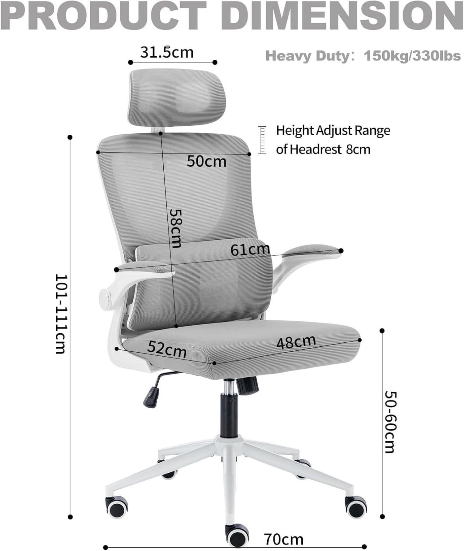 Ergonomischer Bürostuhl mit Kopfstütze und