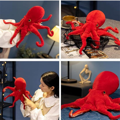 Oktopus Kuscheltier 75 cm Rot – Weiches Plüschtier & Kissen