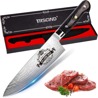 TRSCIND Valentinstag Geschenk Küchenmesser Profi Kochmesser