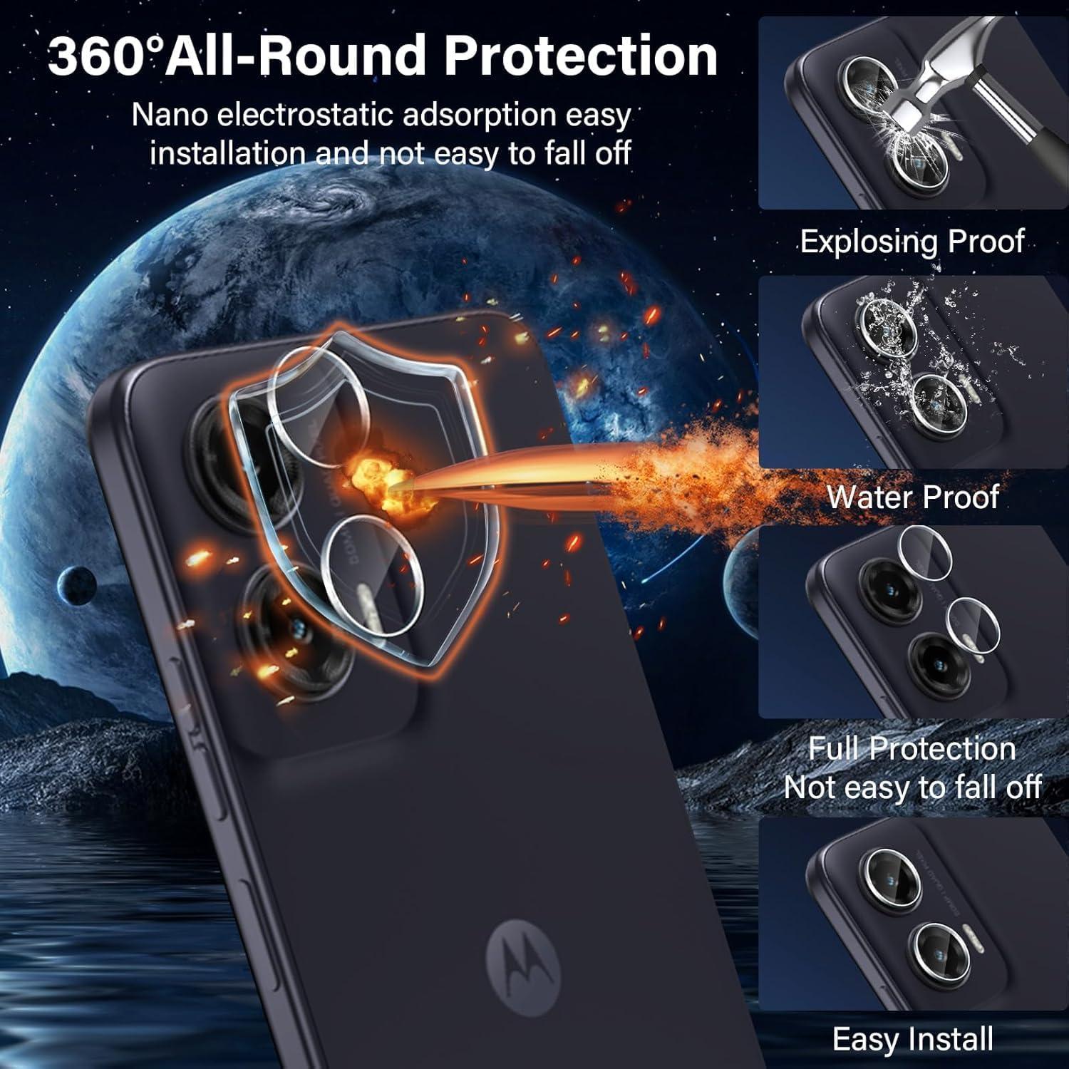 Schutzfolie Motorola Moto G55 Panzerglas 3er Set 9H Härte Displayfolie