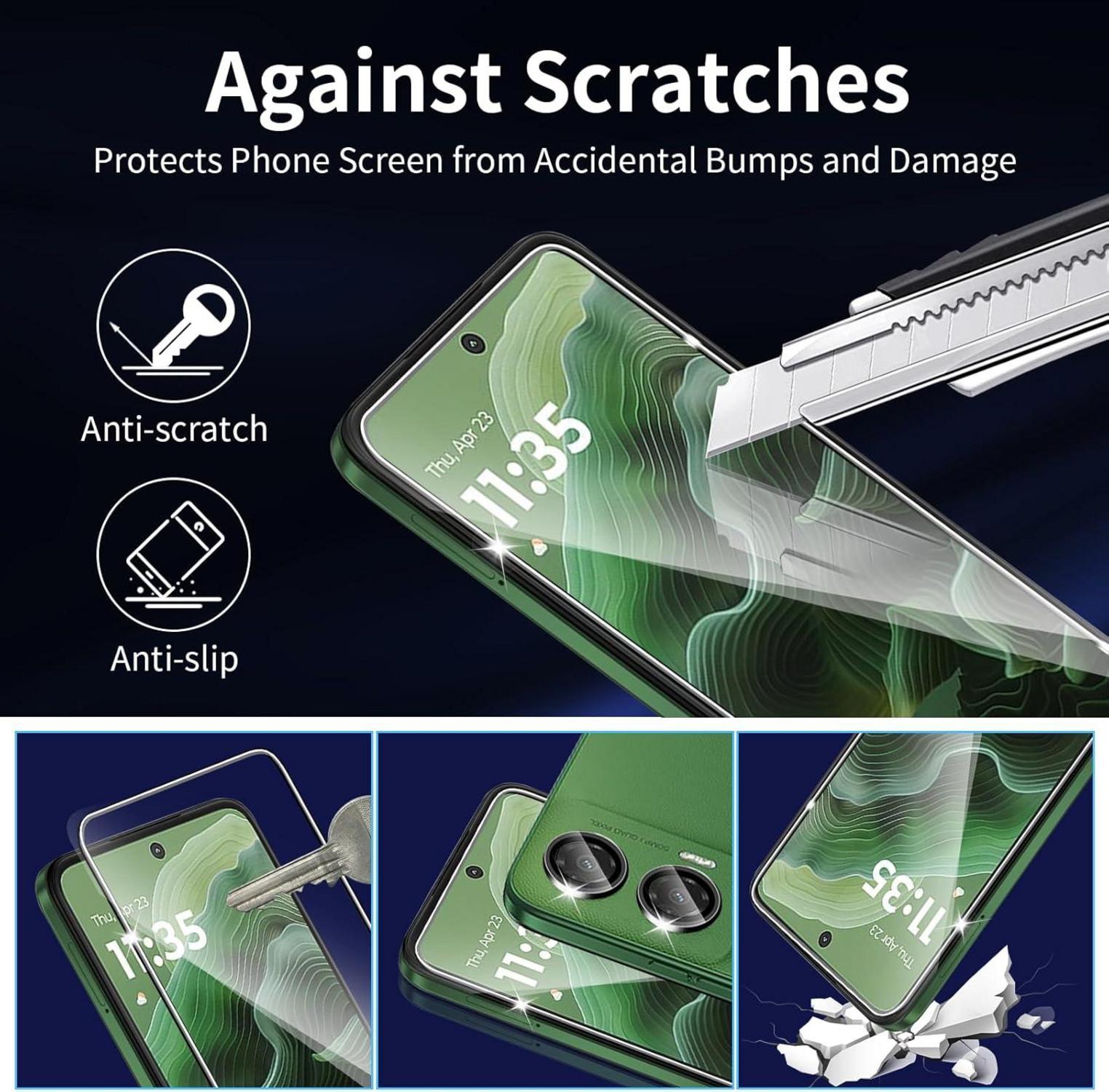 Schutzfolie für Motorola Moto G35 Panzerglas 3 Stück 9H