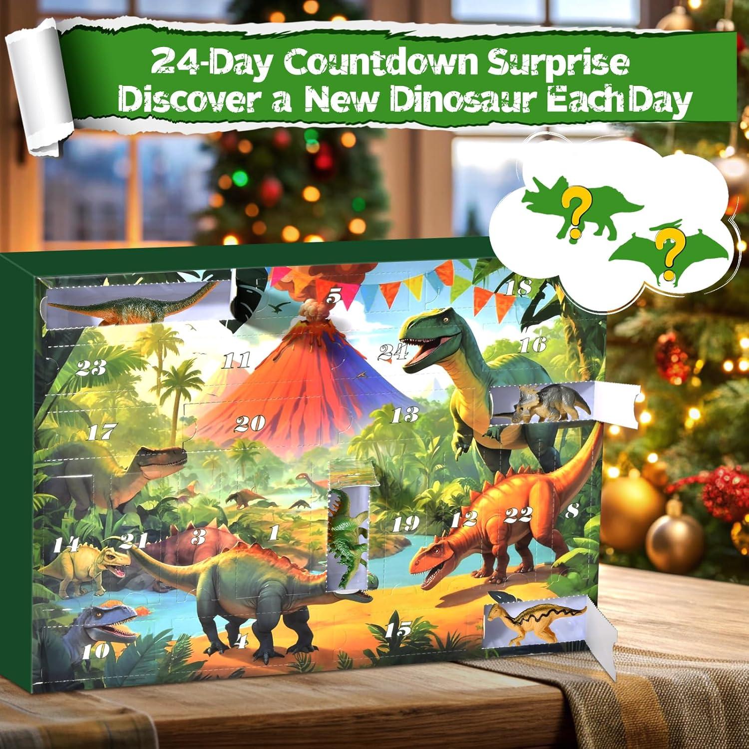 Dinosaurier Adventskalender Weihnachts Countdown Geschenkbox