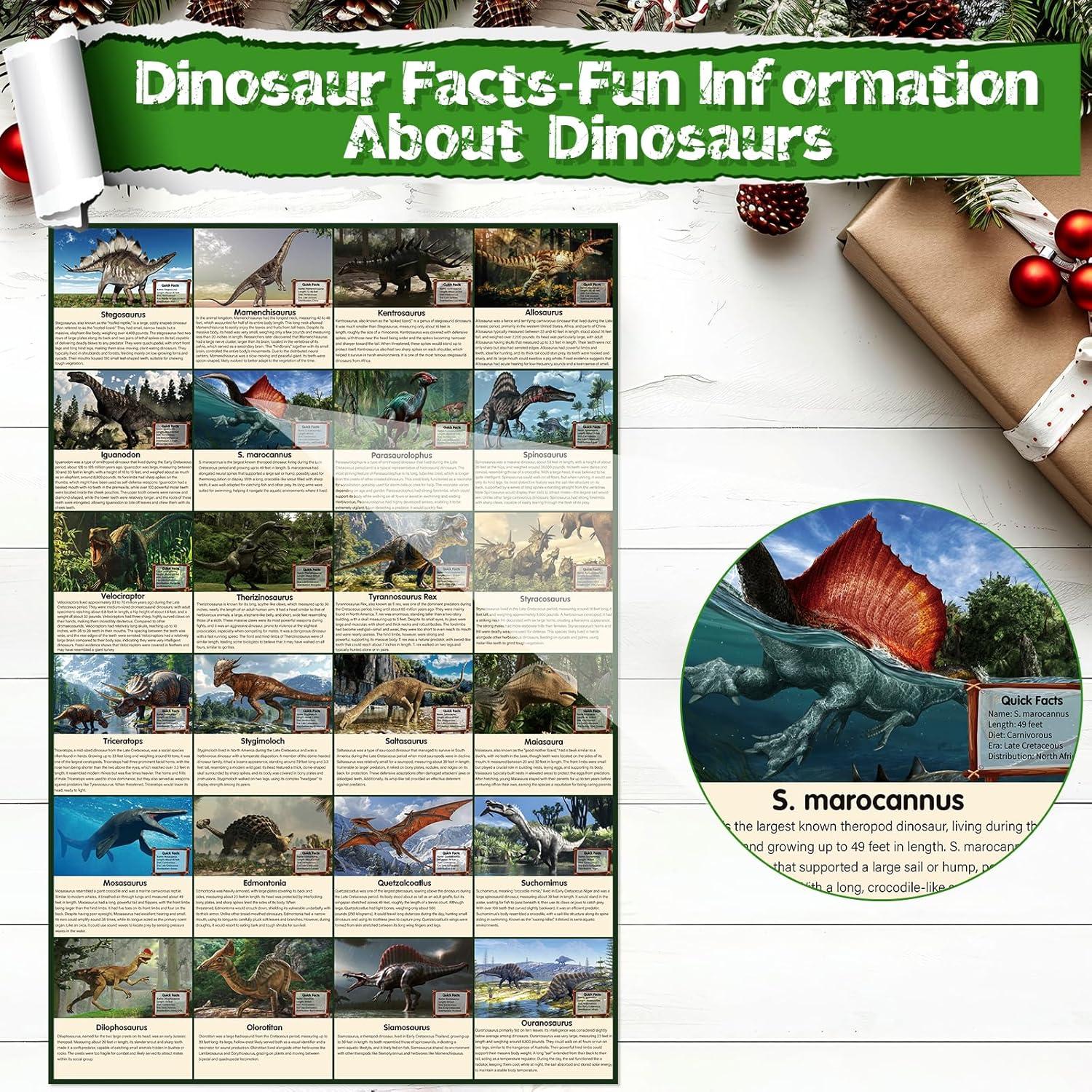 Dinosaurier Adventskalender Weihnachts Countdown 24 Dinosaurier Bildungsinformationen
