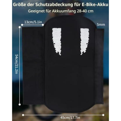E-Bike Akku Schutzhülle für Rahmenbatterien 28-40cm