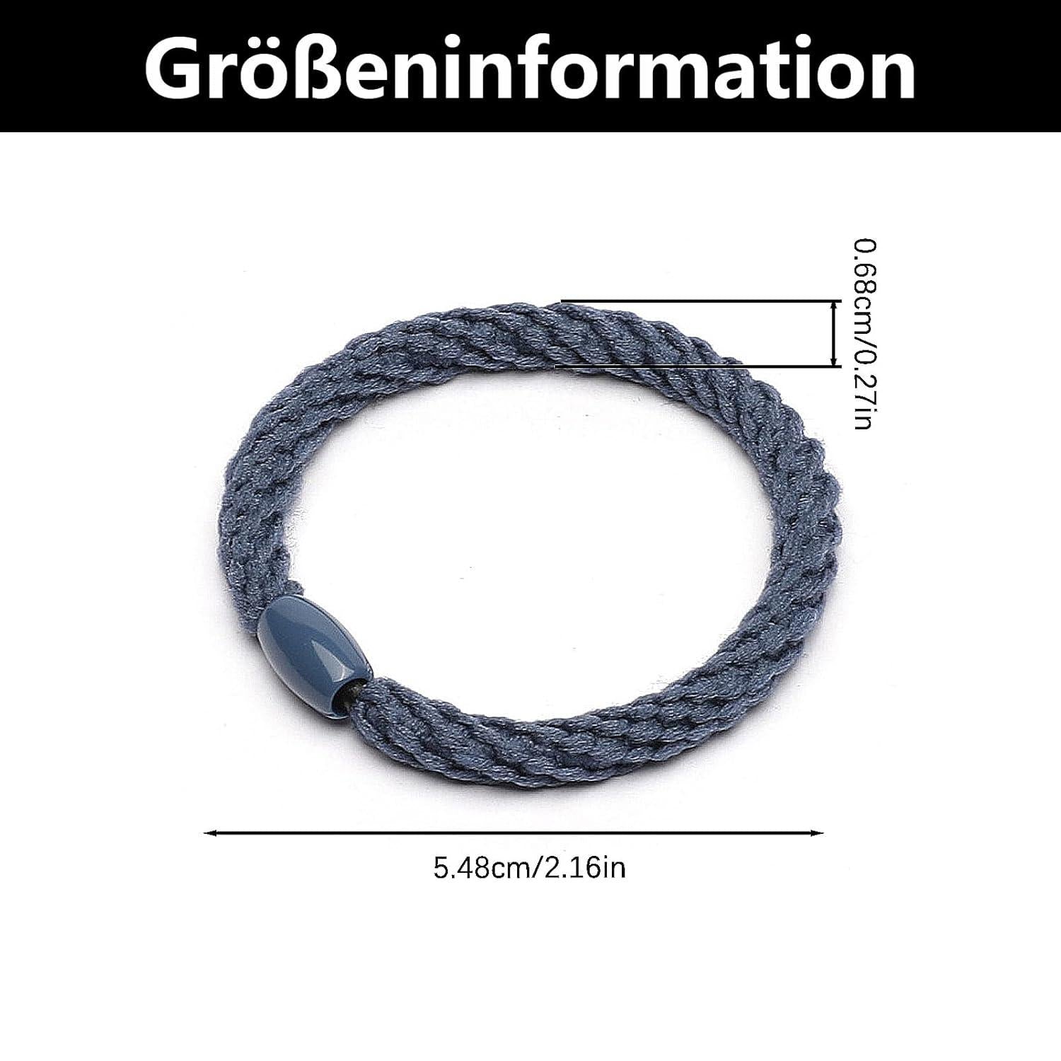 12 Stück Geflochtene Haargummi Armband Damen Mädchen