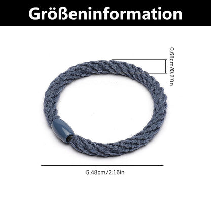 12 Stück Geflochtene Haargummi Armband Damen Mädchen