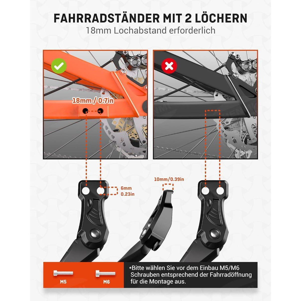 Verstellbarer Fahrradständer für E-Bike & MTB 24-29 Zoll