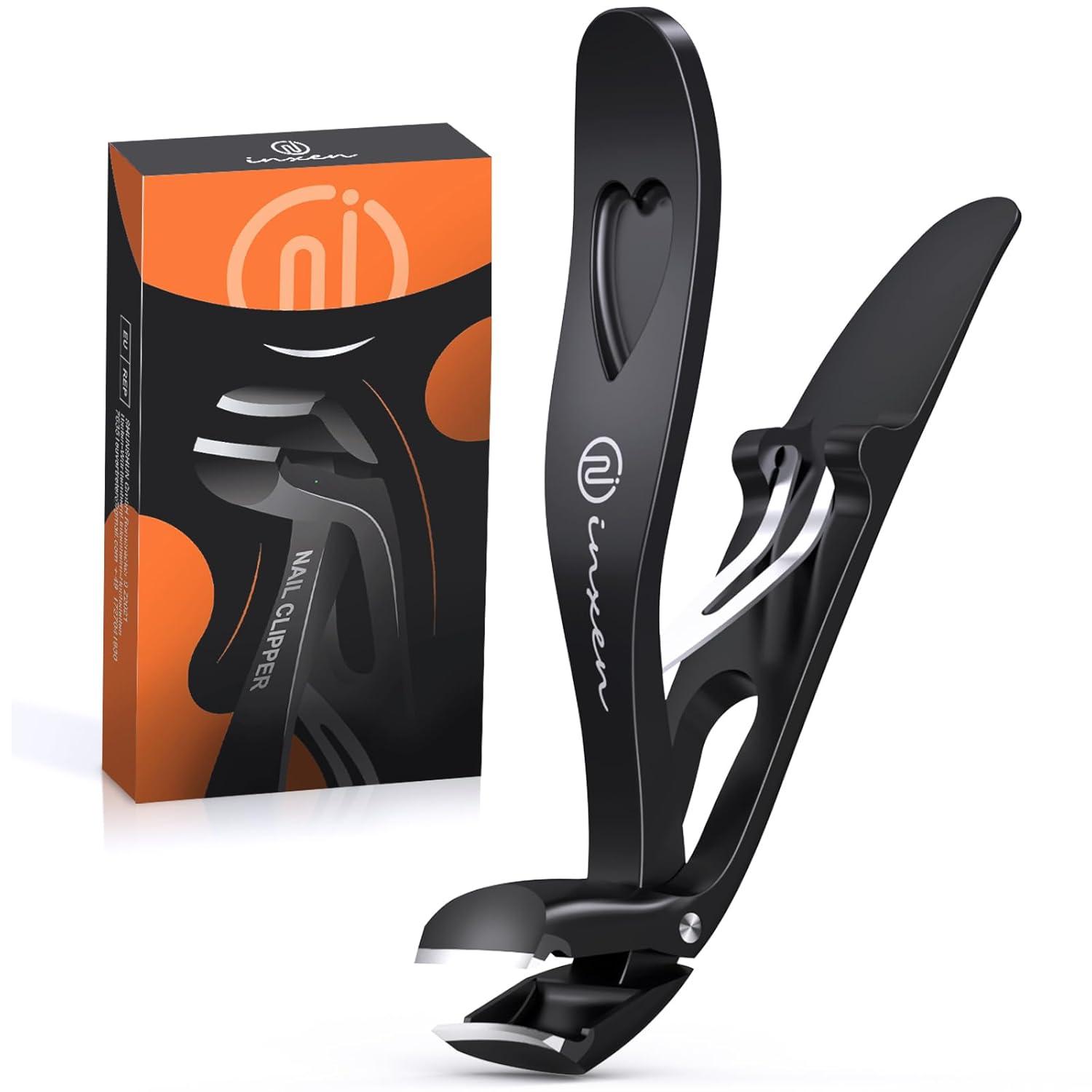 Ergonomischer Nagelknipser für dicke Nägel mit Auffangbehälter
