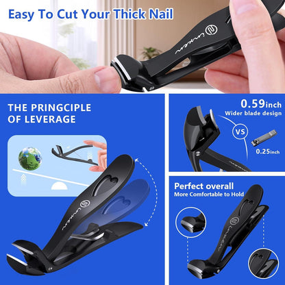 Nagelknipser für dicke Nägel mit Auffangbehälter und ergonomischem