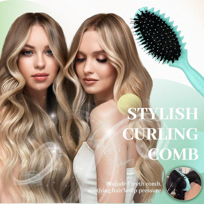 Lockenbürste Haarbürste 3PCS Set für Frauen Männer, Define Styling Brush zum Entwirren & Formen, Curling Bounce Detangler Brush