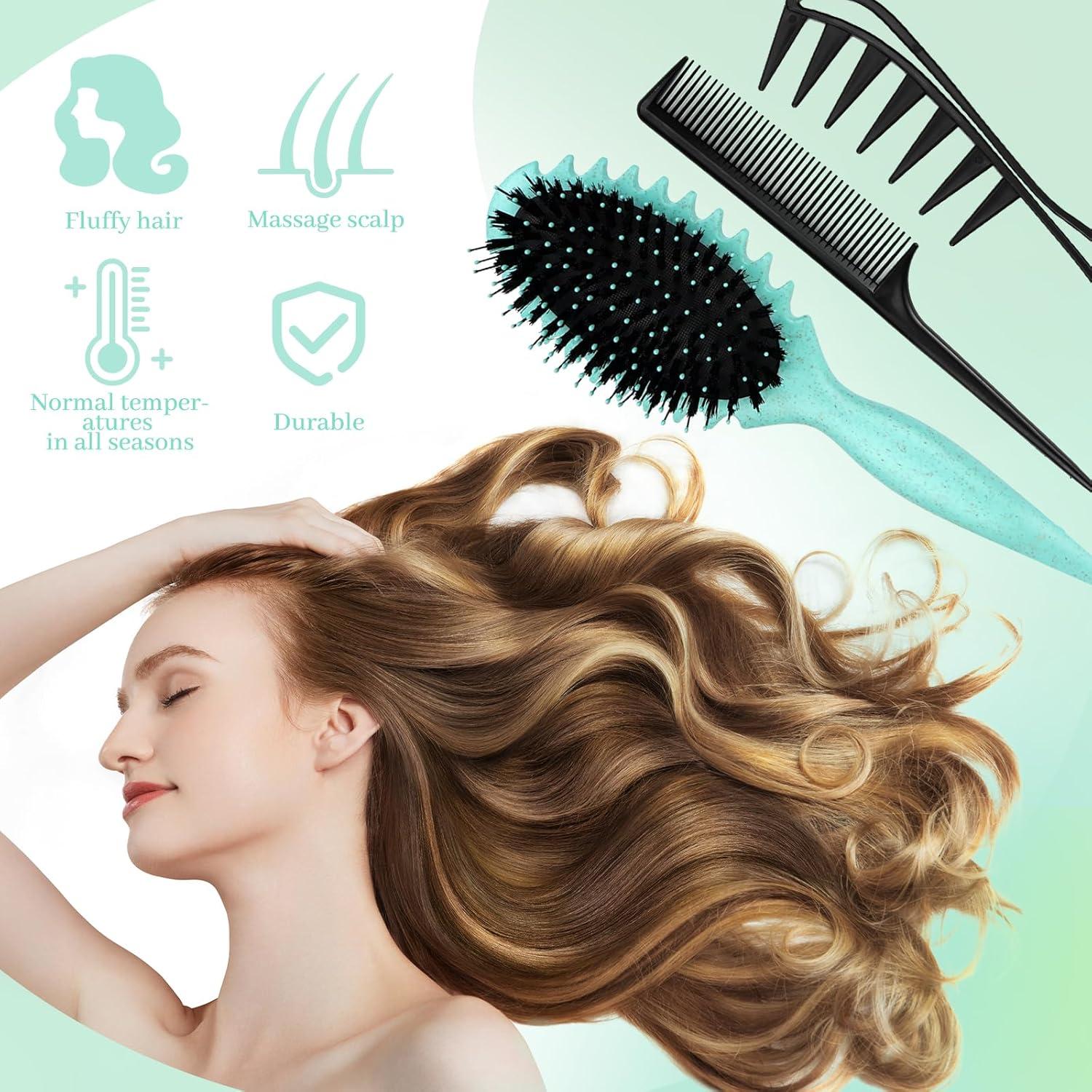 Lockenbürste Haarbürste Styling Detangler Set Frauen Männer 3-teilig