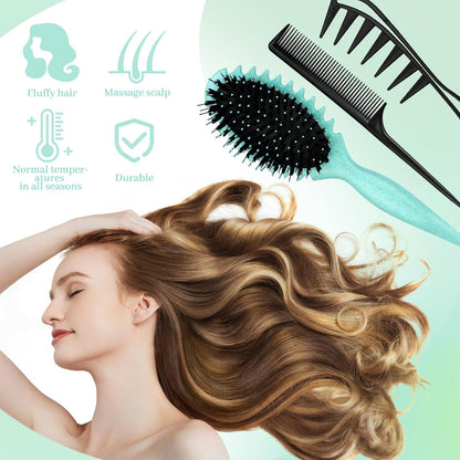 Lockenbürste Haarbürste Styling Detangler Set Frauen Männer 3-teilig