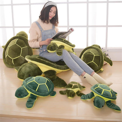 Große Plüsch Schildkröte 30cm - Kuscheltier & Dekokissen