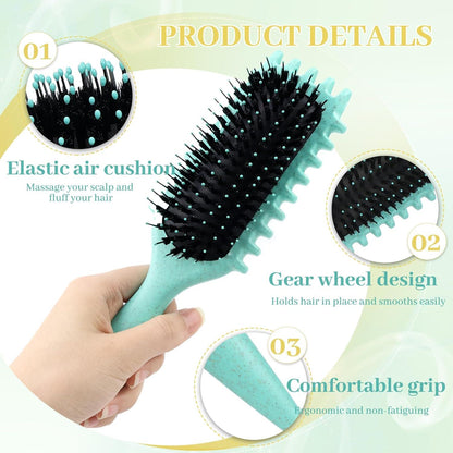 Locken-Haarkamm Set Breit Precision Styling Brush für Frauen Männer