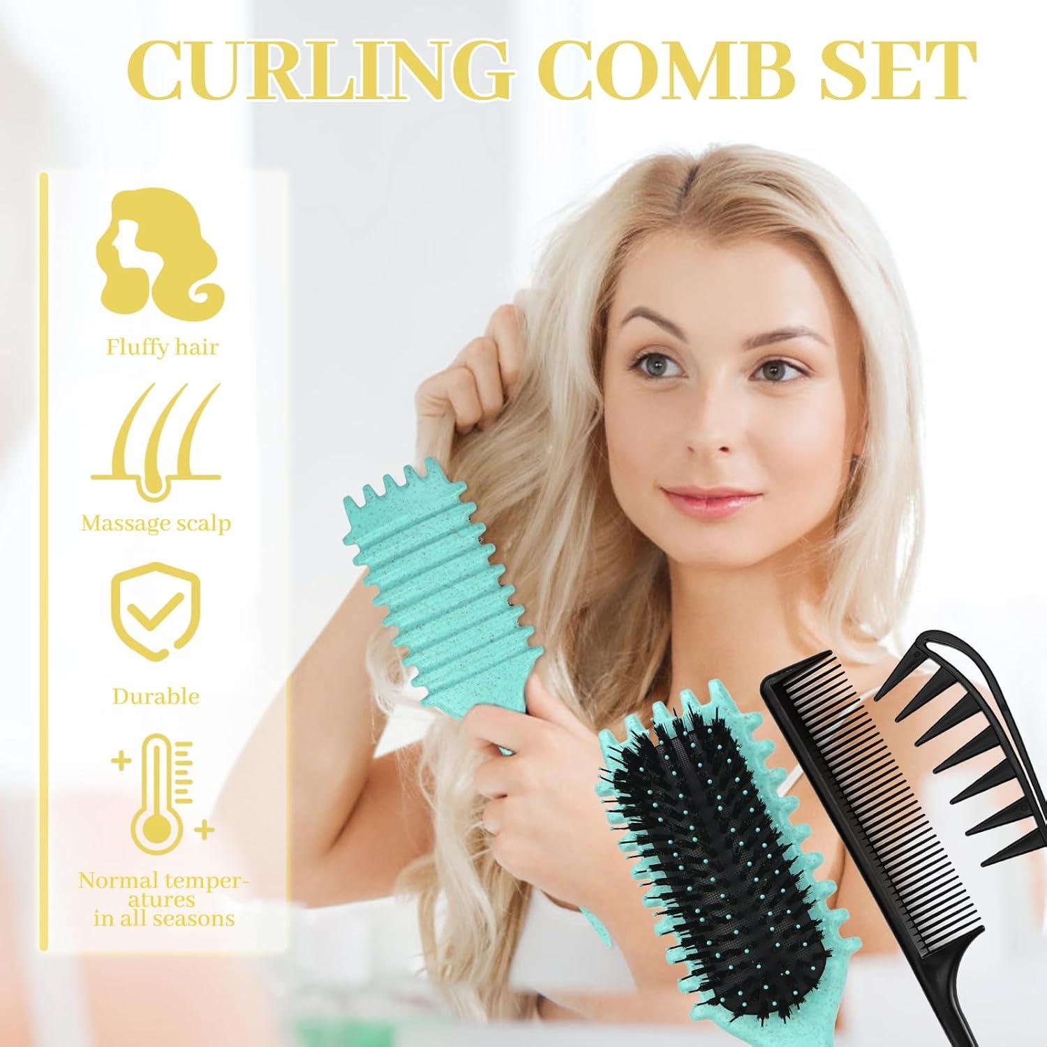 Curl defining brush Lockenbürste Set Bürste Präzisionskamm detangler