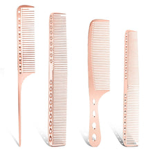 4er Friseur Set Aluminium Haarstyling Kamm für Männer und Frauen