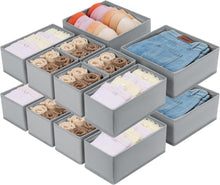 Stoff Organizer Set 16-teilig für Schrank Schubladen Ordnungssystem