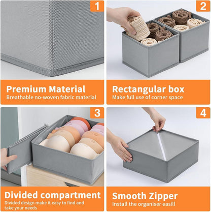 Schrank Organizer Aufbewahrungsbox Stoff 16 Stück Kleiderschrank