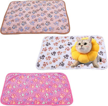 Katzen- und Hundedecke Flauschig 3er Set Pfotenabdruck 40x60cm