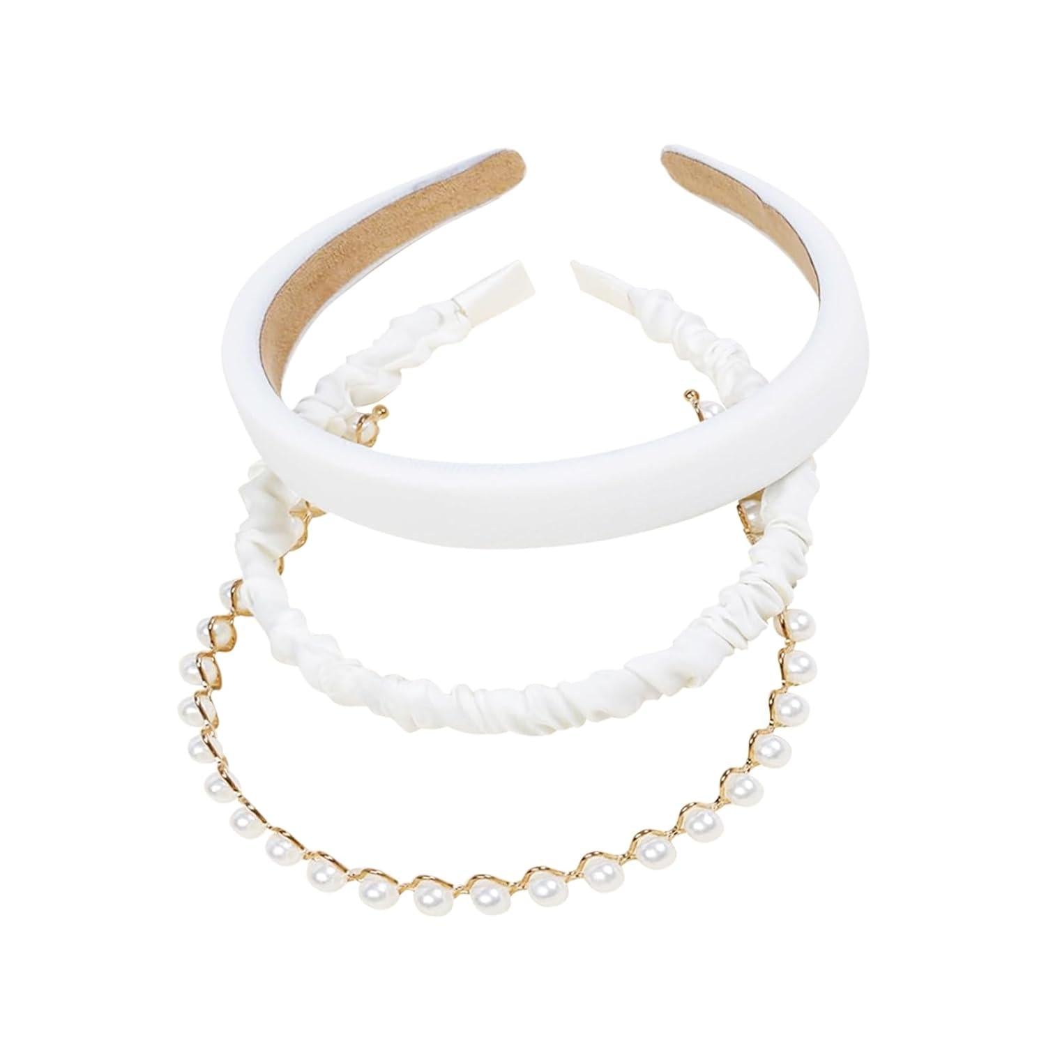 Haarreif Set Damen Weiß für Vintage Frisuren & Hochzeiten