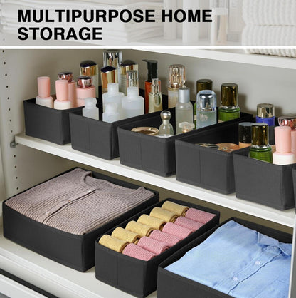 Schrank Organizer Organizer Schubladen Aufbewahrungsbox Stoff 16 Stück Kleiderschrank für Kleidung Socken