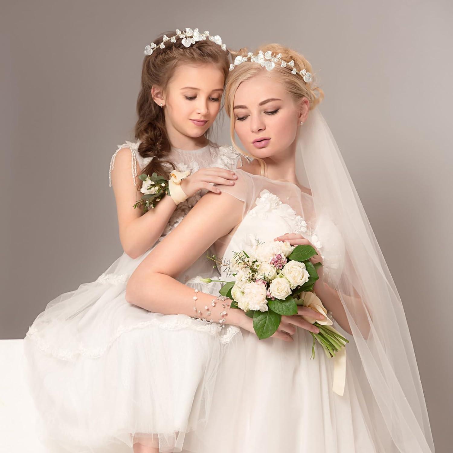 Blumenkranz Haarreif 2er Set Mädchen Hochzeit Geburtstag