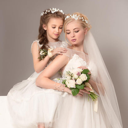 Blumenkranz Haarreif 2er Set Mädchen Hochzeit Geburtstag