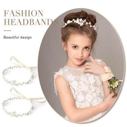 2 Stück Blumenkranz Haarschmuck Kinder Hochzeit Party